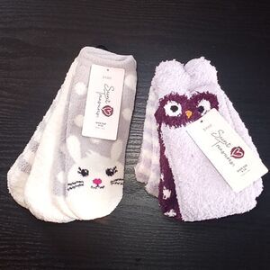 Womens Fuzzy Slipper Socks 2 Packs